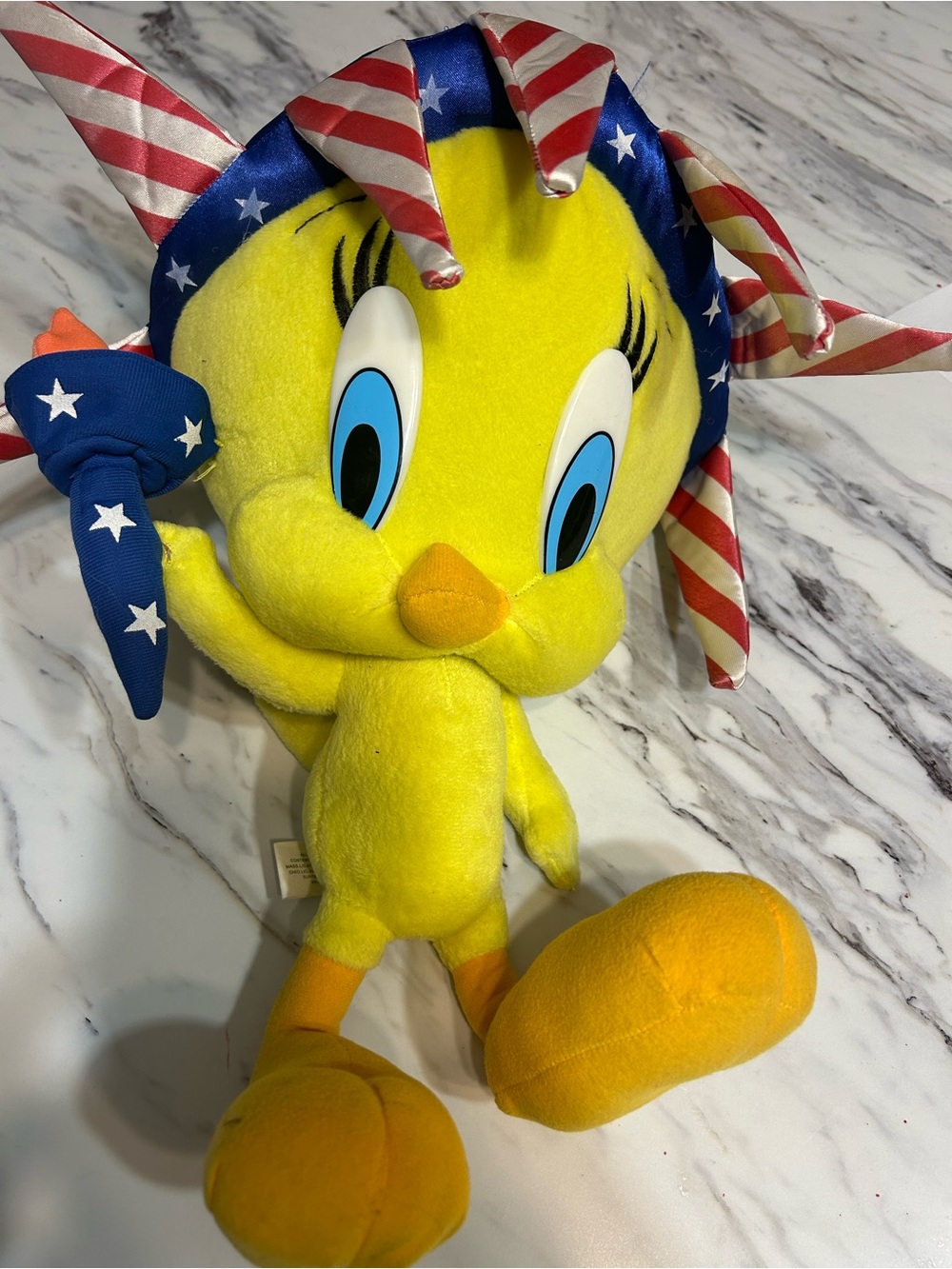 Tweety Bird Plush Toy - Yellow with Patriotic Headband